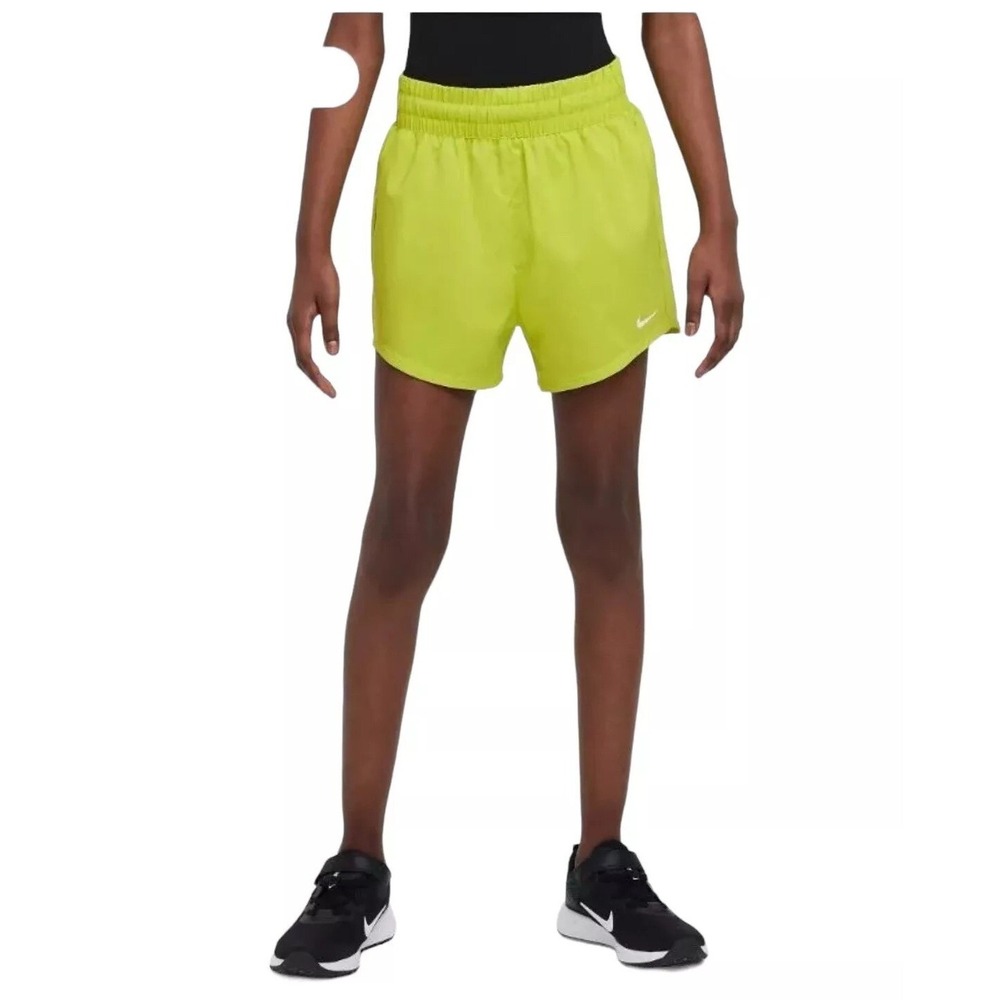 Nike One Big Kids' (Girls') Dri-FIT High-Waisted Woven Training Shorts Small NWT
